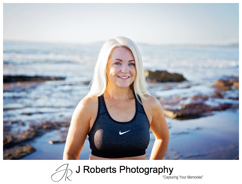 Sydney Website and Business Images for Personal Trainer Taken at North Narrabeen Rockpool Sydney Sunrise